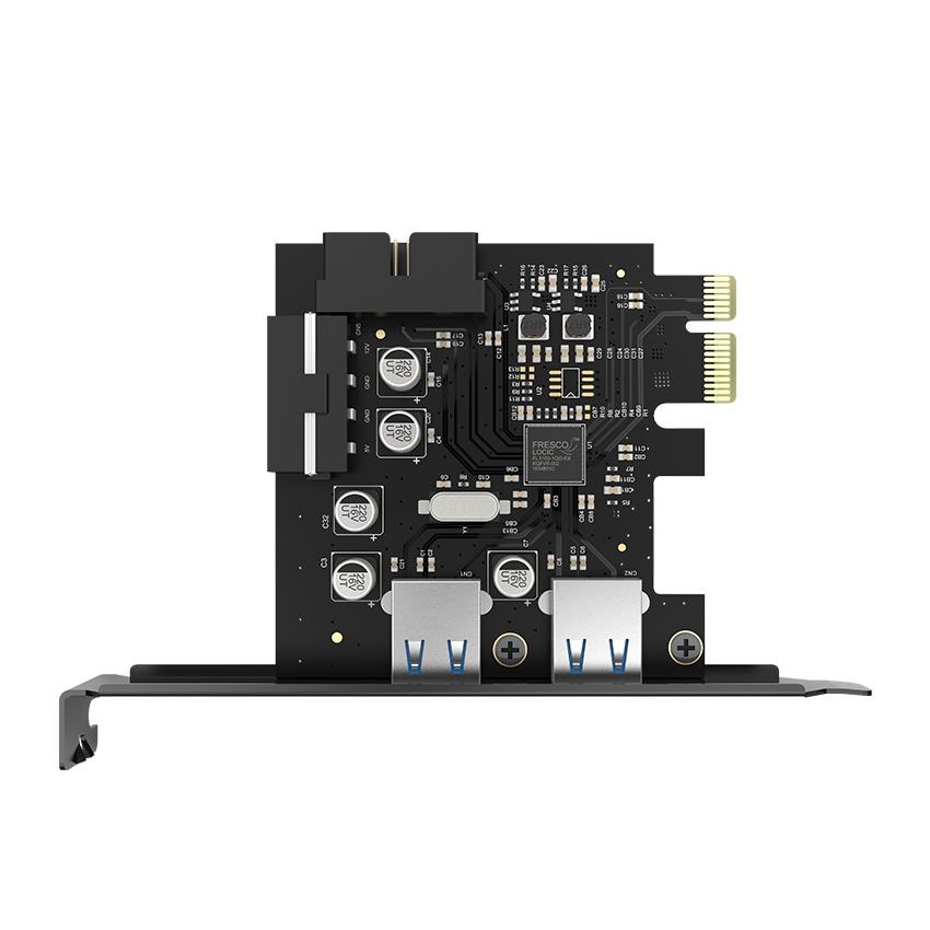 PME-4UI 2 ports USB3.0 PCI-E express card + 20 Pin Inside For Desktop PC Black