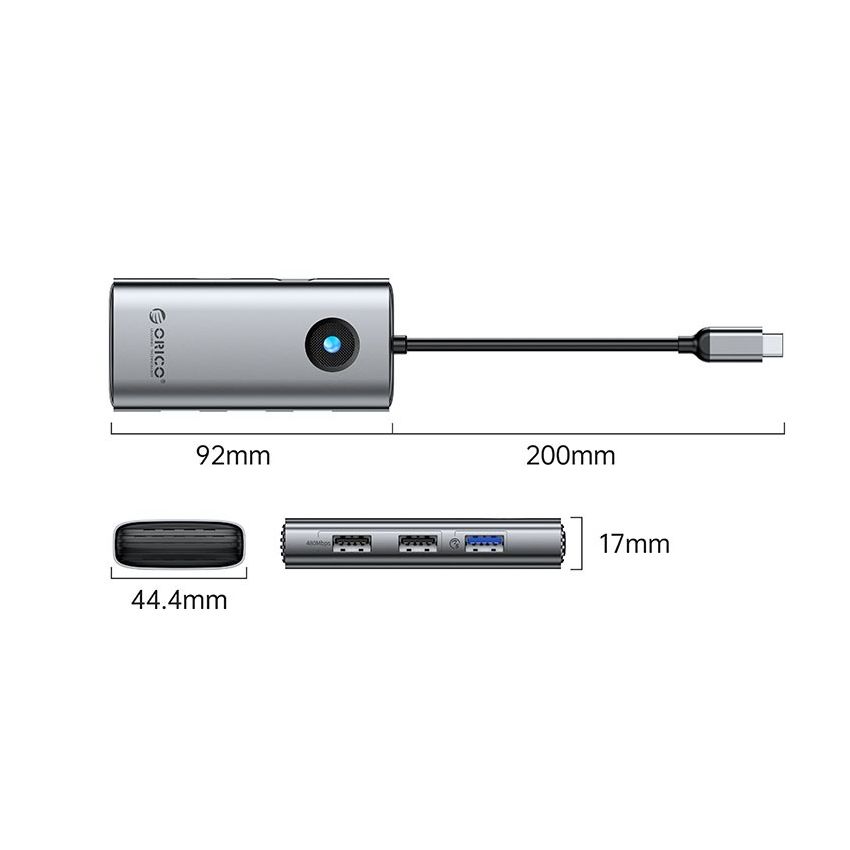 Adapter Hub Type-C 3.0 to 4K60hz HDMI-Compatible DP PD100W SD Hub