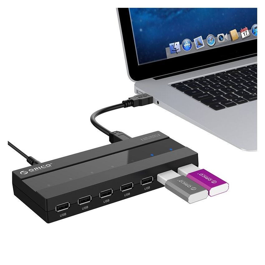 H727RK-U2 USB HUB 7 Ports USB2.0 Plastics ABS