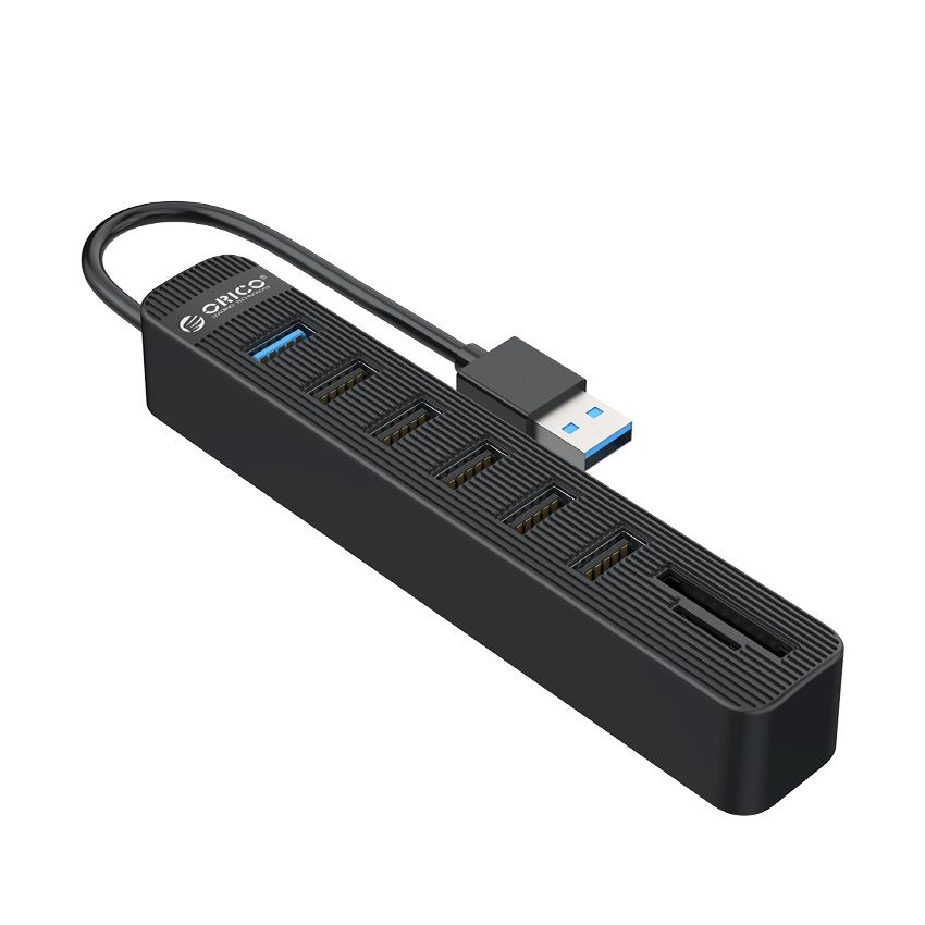 TWU32-6AST 6 Ports USB3.0 HUB with Card Reader Black