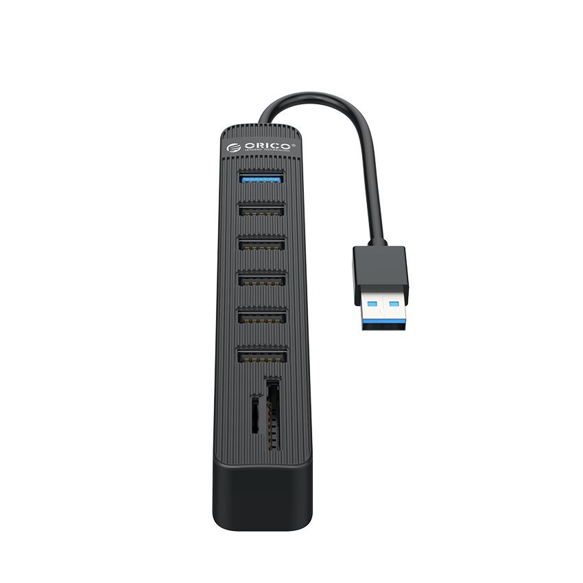 TWU32-6AST 6 Ports USB3.0 HUB with Card Reader Black