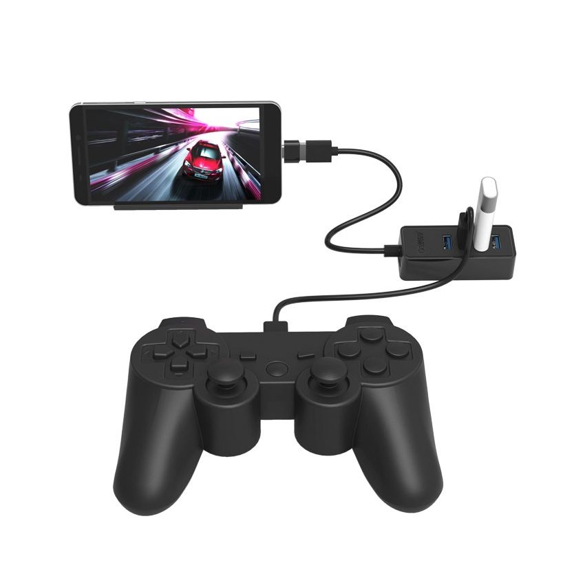 4 Port USB3.0 HUB with Micro B Power Port Black 2 Years Warranty