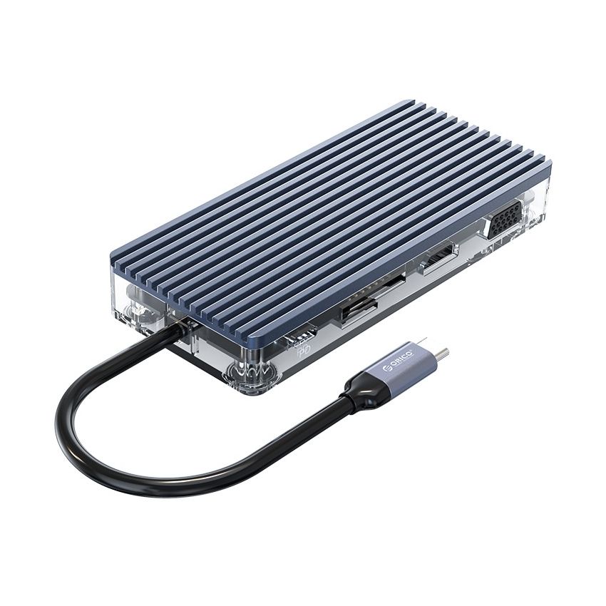 WB-11P Type-C 11-in-1 Transparent Hub