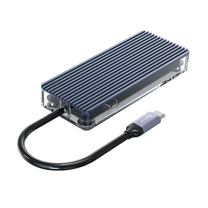 WB-6RJ Type-C 6-in-1 Transparent Hub