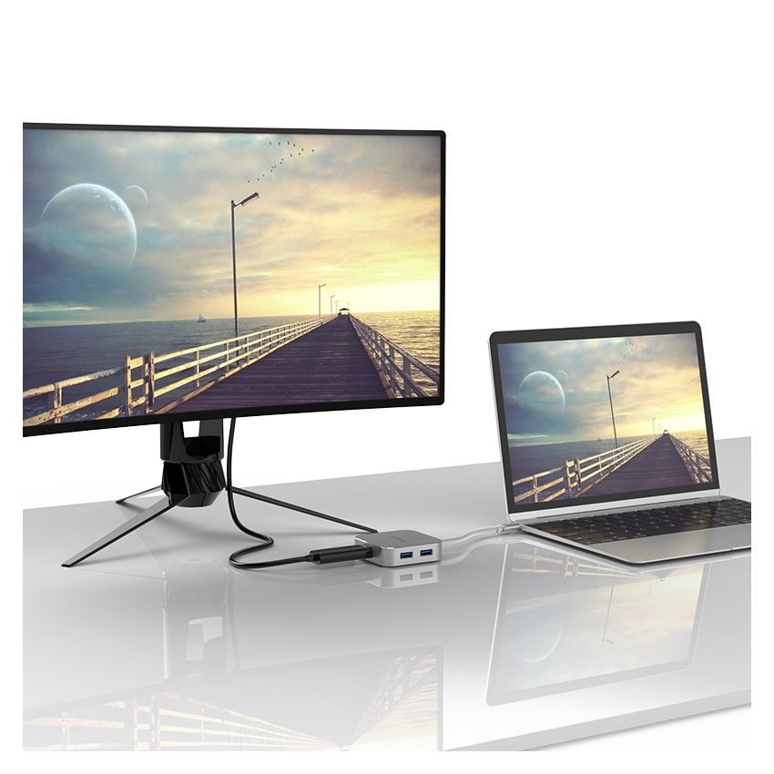 XD-311 USB C HUB 5IN1 Resolution 3840*2160@30Hz PD 60W Aluminum