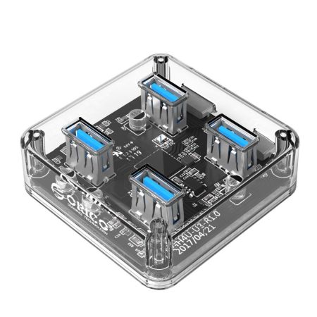 MH4UC-C3 USB HUB 4 Ports USB3.0 Transparent PC