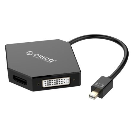 DMP-HDV3S Mini DisplayPort to HDMI / DVI / VGA Adapter Cable 15cm Black