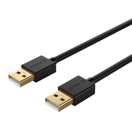 U2-AA02 USB2.0 Male to Male Data Cable Gold-plated Connector Cable 1M