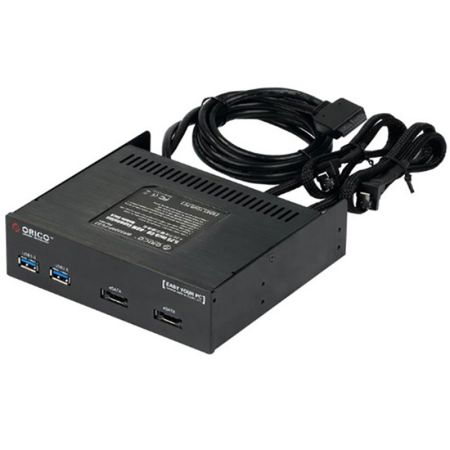BR5220P-FU32-2E 5.25" USB3.0+eSATA Aluminum Alloy Installed on CD-ROM Interface USB3.0x2 , SATA x 2 Black