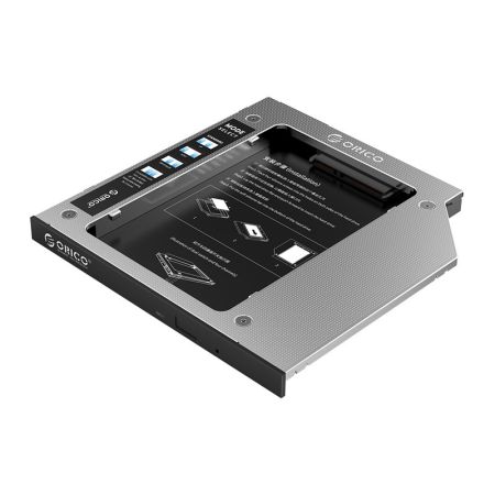 M95SS Laptop Hard Drive Caddy for Optical Drive 7mm/9mm HDD and SSD with 2.5-inch SATA, support 2TB capacity Aluminum