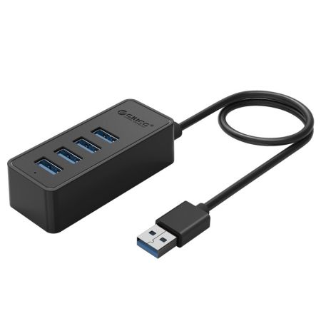 4 Port USB3.0 HUB with Micro B Power Port Black 2 Years Warranty