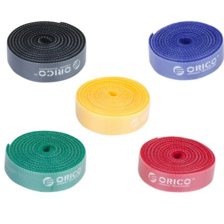 CBT-5S Cable Organizer Cable Wire Holder Cable Winder 5 Pcs Label Ribbon Wire Colorful