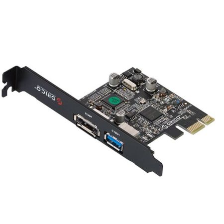 PNU3539-U3E USB3.0+eSATA PCI-E Express PCI Express to USB3.0 Adapter Card For Desktop PC Black