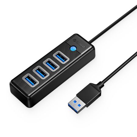 PW4U-U3 4 Ports USB-A To USB3.0 HUB 5Gbps Black 2 Years Warranty