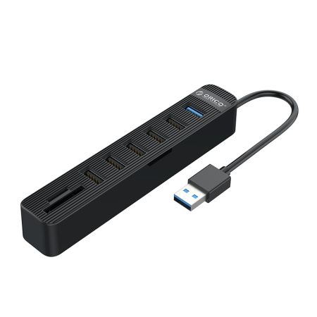 TWU32-6AST 6 Ports USB3.0 HUB with Card Reader Black